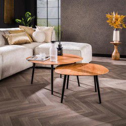 Hoyz Collection - Salontafel Set-2 Rock Organisch - Massief Acaciahout