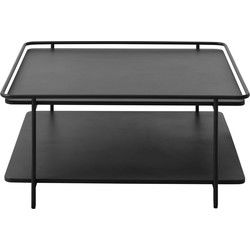 Salontafel Zwart Metaal - 75x75x34,3cm - Yuba