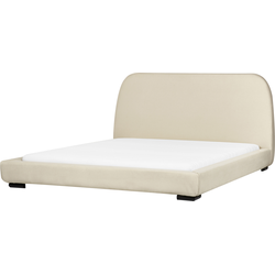 Beliani ROISEL - Tweepersoonsbed-Beige-Polyester