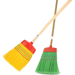 Sorex Binnen/buiten bezem - zacht - multi kleuren - 132 cm - bezems - Bezem
