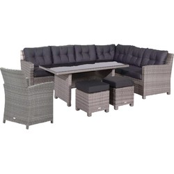 Garden Impressions Jaru lounge dining set 6-delig rechts - extra luxe kussens