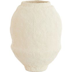 Light&living Vaas deco Ø45x60 cm LEANO mat crème