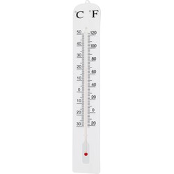 Pro Garden Binnen/buiten thermometer XXL- Wit - 45 cm - Buitenthermometers