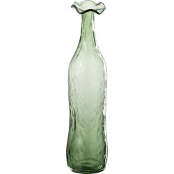 J-line - Vaas Openbloeien Glas Groen Large - 10x10x40cm