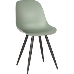 LABEL51 Eetkamerstoel Monza - Forest - Kunststof - Black Frame