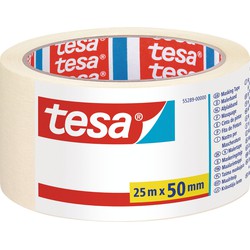 Tesa Afplaktape/schilderstape - 50 mm x 25 m - maskeertape - Afplaktape
