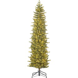 Black Box Trees Harma Smalle Kunstkerstboom met LED Verlichting - H215 x Ø66 cm - Groen