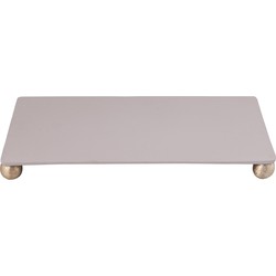 PTMD Plateau Uchizi - 49x29x4 cm - Aluminium - Creme