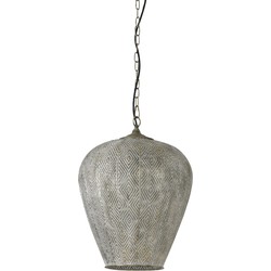 Light&living Hanglamp Ø33,5x46 cm LAVELLO antiek goud-wit