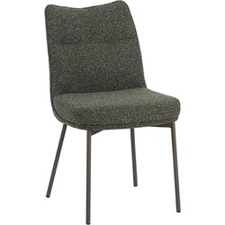 LABEL51 Eetkamerstoel Lennon - Forest - Boucle - Black Frame
