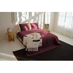 Zydante Home® - Bedsprei Incl. 2 Hoezen - 220x240 cm + 2 * 60x70 cm kussenslopen - Bordeaux Rood