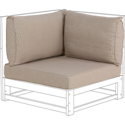 TIMOR - Tuinkussenhoezen set van 3 - Taupe - Polyester