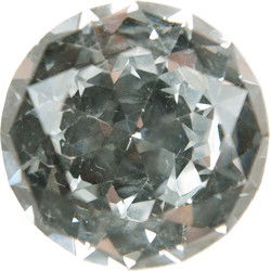 Clayre & Eef Deurknop Transparant IJzer Diamant