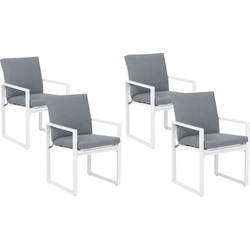 PANCOLE  - Tuinstoel set van 4 - Grijs - Polyester