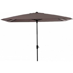 Stokparasol Round Corner 280x280 cm taupe zonwering