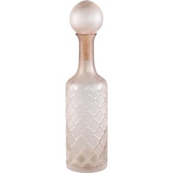 PTMD Cianna Brown frosted glass bottle round with bal L