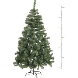 Kunst spar kerstboom 60 cm met helder witte verlichting - Kunstkerstboom