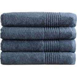 Handdoek Supreme - 70x140 - 4 stuks - OEKO-TEX Made in Green - 600 g/m2 zacht katoen - ijsblauw