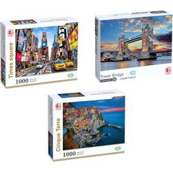Feel Home - Set van 3 Puzzels - Wereldstad Editie