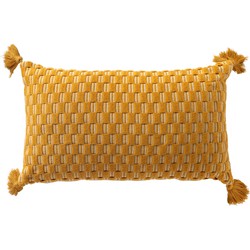 Dutch Decor DAIMY - Kussenhoes 30x50 cm - Rattan - geel - Dutch Decor
