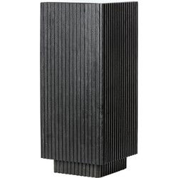 Light&living Zuil 35x35x80 cm GATURA hout mat zwart+glas smoke