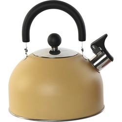 Items Kitchen Theepot Matcha - oker geel - inox - 2500 ml - fluitketel - Theepotten