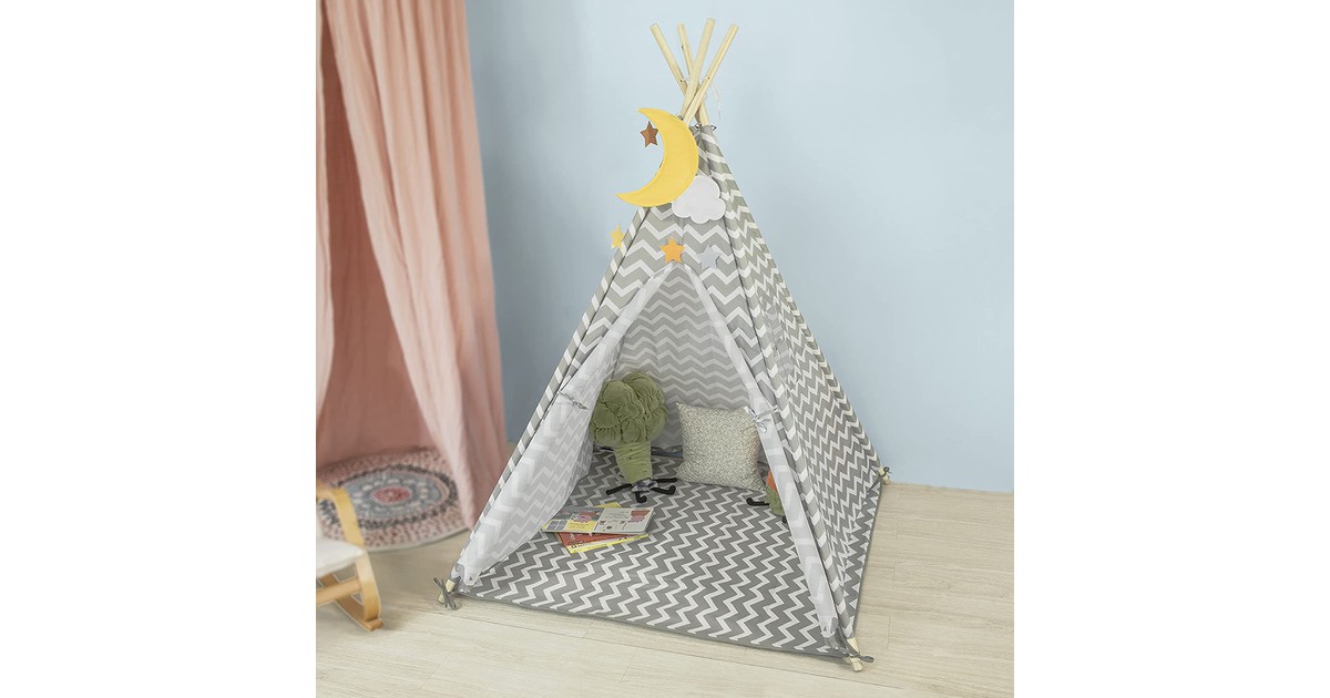 Simpletrade Tipi Speeltent - Speeltent - Voor kinderen - Geïntegreerde vloer - Kinderhuisje - 105x109x100 cm