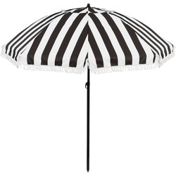 In The Mood Collection Osborn Parasol - H238 x Ø220 cm - Zwart, Wit