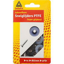Glijnag. schroef tefl 22mm grs 4st