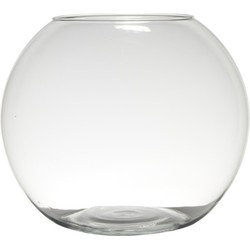 Bellatio Design bol vaas/terrarium - D34 x H28 cm - transparant glas - Vazen