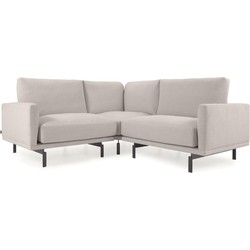 Kave Home - Galene 2-seater corner sofa in beige, 207 x 207 cm