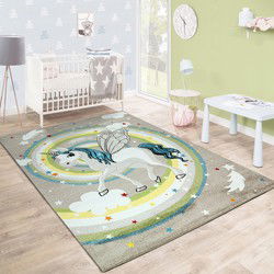 Kindervloerkleed - Eceria - Unicorn - Beige - 160x230 cm