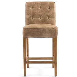 Riviera Maison Barkruk Met Rugleuning - Cape Breton Counter Stool  - Bruin 