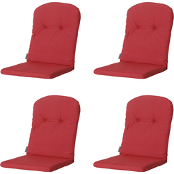Madison -  Kuipstoelkussen Hoge Rug Panama brick red - Ca. 96x45 cm - Set van 4