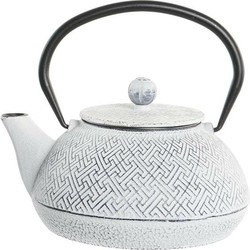 Items Kitchen Theepot Asian - gietijzer - 1300 ml - antiek wit - Theepotten