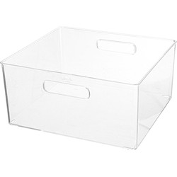 Creme potjes/flesjes/make-up houder/box vierkant 31 x 15 cm van kunststof - Opbergbox