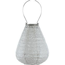 Lumiz Solar Buitenlampion - Paisley Tulip - 20 cm - Lichtgrijs
