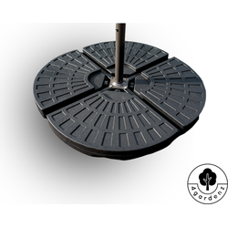 4gardenz® 60 KG Verzwaringsset Parasolvoet voor Zweefparasols - Vulbaar met Water en Zand