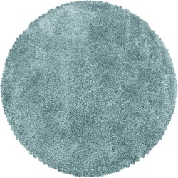 Tapijtenloods Pearl Soft Rond Hoogpolig Vloerkleed Blauw- 160 CM ROND