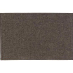 Unique Living - Placemat Dario - Rechthoekig - Polyester - Donkerbruin - 45x30cm