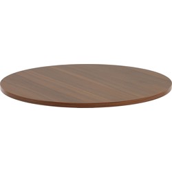 Kave Home - Tiaret rond tafelblad in melamine met walnoot afwerking, Ø 70 cm