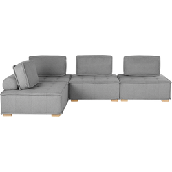 Beliani TIBRO - Modulaire Sofa-Grijs-Polyester