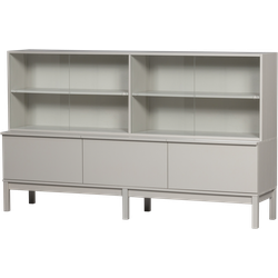 Basiclabel Klink Dressoir/Vitrinekast - Grenen - Mist - 120x200x46