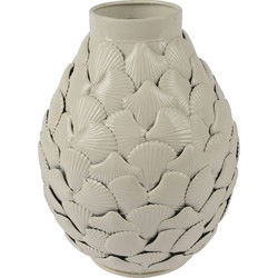 Vaas ijzer d24h31,5 cm wit