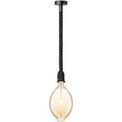 Home sweet home hanglamp Leonardo zwart Oval - amber