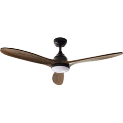Beliani MOYAR - Plafondlamp met ventilator-Zwart-Paulowniahout