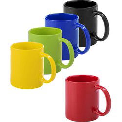 Bellatio Design Koffie mokken/bekers Auxerre - 5x - keramiek - multi kleuren mix - 370 ml - Bekers