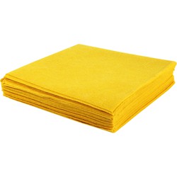Talen Tools Huishouddoekjes - 20x stuks - geel - schoonmaakdoekjes - Poetsdoekjes