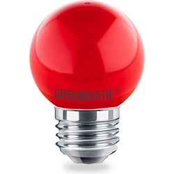 Groenovatie E27 LED Lamp G45 1.5W Rood
