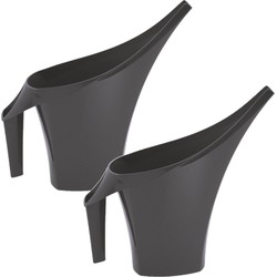 Prosperplast Gieter - 2x - antraciet - kunststof - 2 liter - Gieters